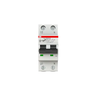 2CSR275480R3164 - RCCB with Overcurrent Protection DS201 M - 1P+N - 300 mA - 16 A - C - Type A APR - 10ms Delay - ABB