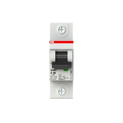 2TAZ190100R0801 - SH801-D80 Miniature Circuit Breaker D-Char.,10kA,80A,1P - ABB
