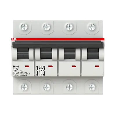 2TAZ190400R0844 - SH804-C125 Miniature Circuit Breaker C-Char.,10kA,125A,4P - ABB