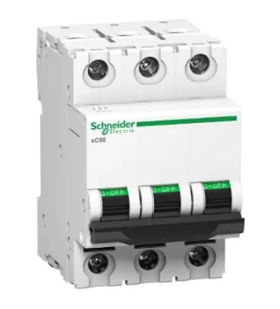 A9N3P40C - Miniature circuit breaker (MCB), Acti9 xC60, 3P, 40A, C curve, 10000A (IS/IEC60898-1) - Schneider Electric
