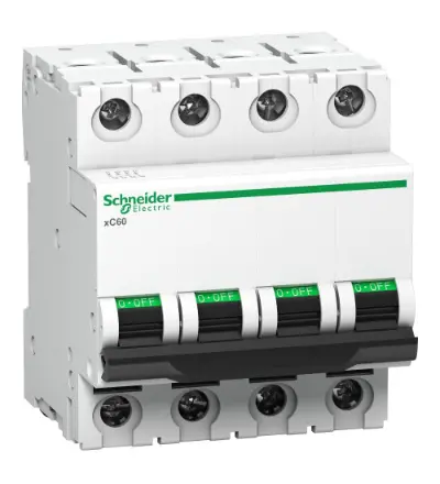 A9N4P63BGN - Miniature circuit breaker (MCB), Acti9 xC60, 4P, 63A, B curve, 10000A (IS/IEC60898-1) - Schneider Electric