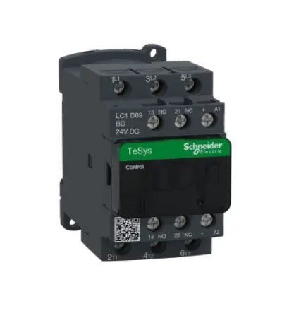 LC1D09BD - TeSys D contactor - 3P(3 NO) - AC-3 - 440 V 9 A - 24 V DC coil - Schneider Electric