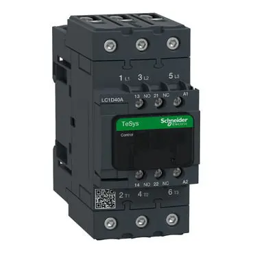 LC1D40AM7 - TeSys D contactor - 3P(3 NO) - AC-3 - 440 V 40 A - 220 V AC 50/60 Hz coil - Schneider Electric