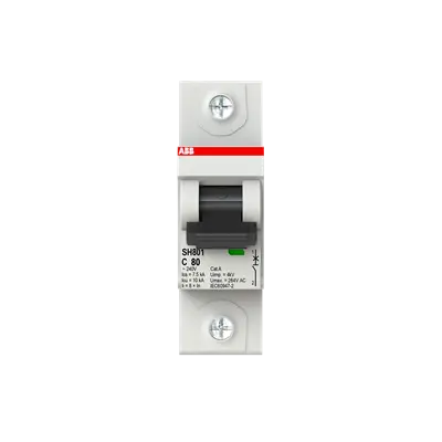 2TAZ190100R0804 - SH801-C80 Miniature Circuit Breaker C-Char.,10kA,80A,1P - ABB