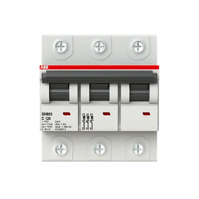 2TAZ190300R0844 - SH803-C125 Miniature Circuit Breaker C-Char.,10kA,125A,3P - ABB