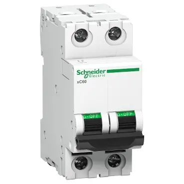 A9N2P40DGN - Miniature circuit breaker (MCB), Acti9 xC60, 2P, 40A, D curve, 10000A (IS/IEC60898-1) - Schneider Electric