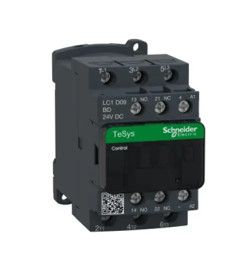LC1D09BD - TeSys D contactor - 3P(3 NO) - AC-3 - 440 V 9 A - 24 V DC coil - Schneider Electric