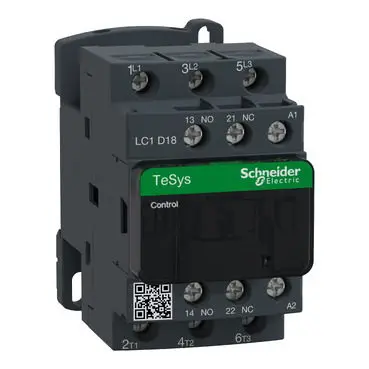 LC1D18M7 - TeSys D contactor - 3P(3 NO) - AC-3 - 440 V 18 A - 220 V AC coil - Schneider Electric