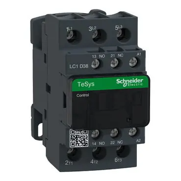 LC1D38M7 - TeSys D contactor - 3P(3 NO) - AC-3 - 440 V 38 A - 220 V AC 50/60 Hz coil - Schneider Electric