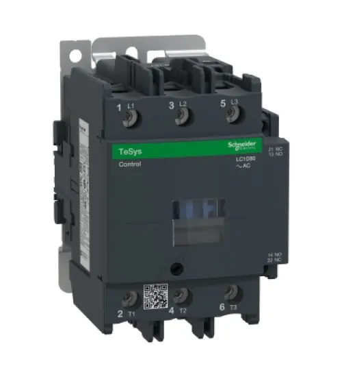 LC1D80F7 - TeSys D contactor - 3P(3 NO) - AC-3 - 440 V 80 A - 110 V AC 50/60 Hz coil - Schneider Electric